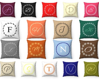 outdoor initial pillow