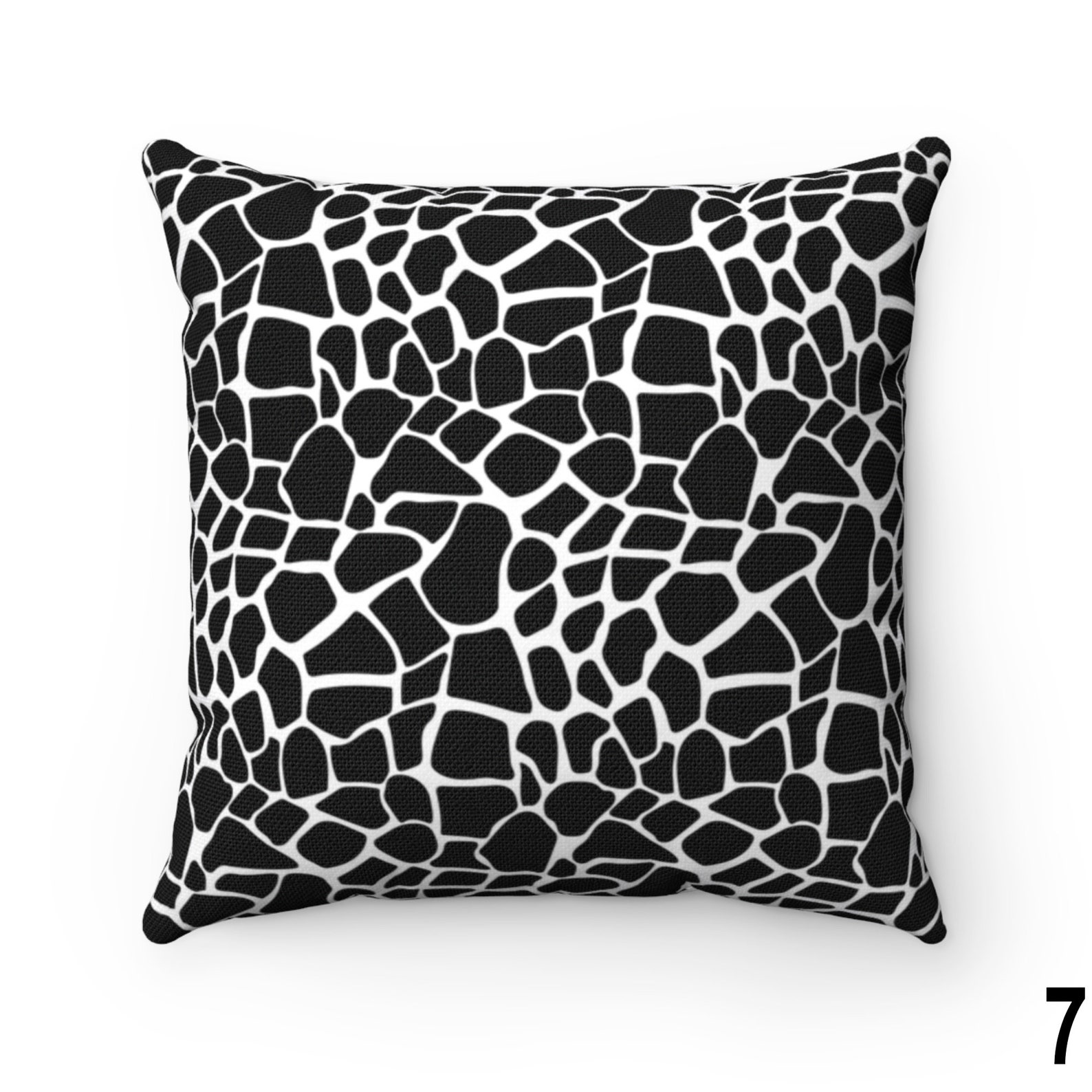 Black White Animal Print Throw Pillow Cover Dalmatian Pillow Etsy