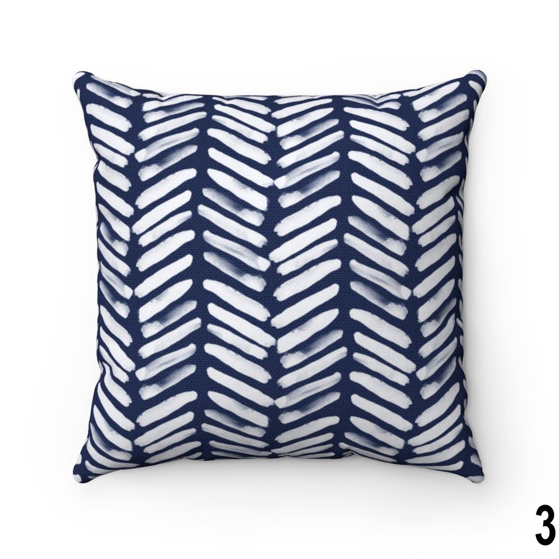 Navy Blue Throw Pillow Cover Fall Outdoor Pillow Spotted Etsy