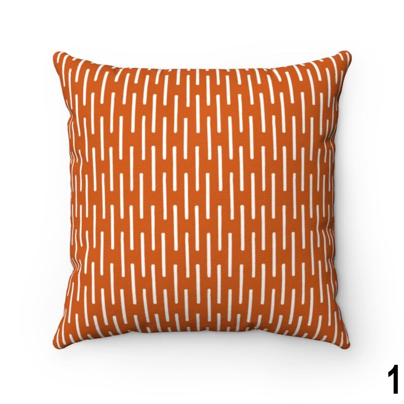 Burnt Orange Throw Pillow Cover Farmhouse Indoor Outdoor Etsy