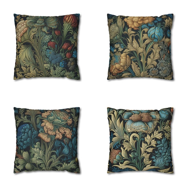 William Morris Inspired Pillow Cover, Vintage Decor Pillow, Art Nouveau Throw Pillow for Couch, Outdoor Pillow, Floral Cushion Case Gift