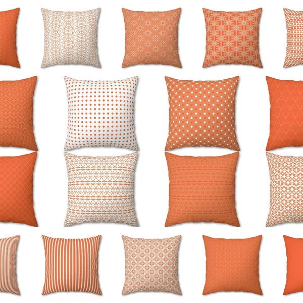 Orange Stripe Pillow Etsy