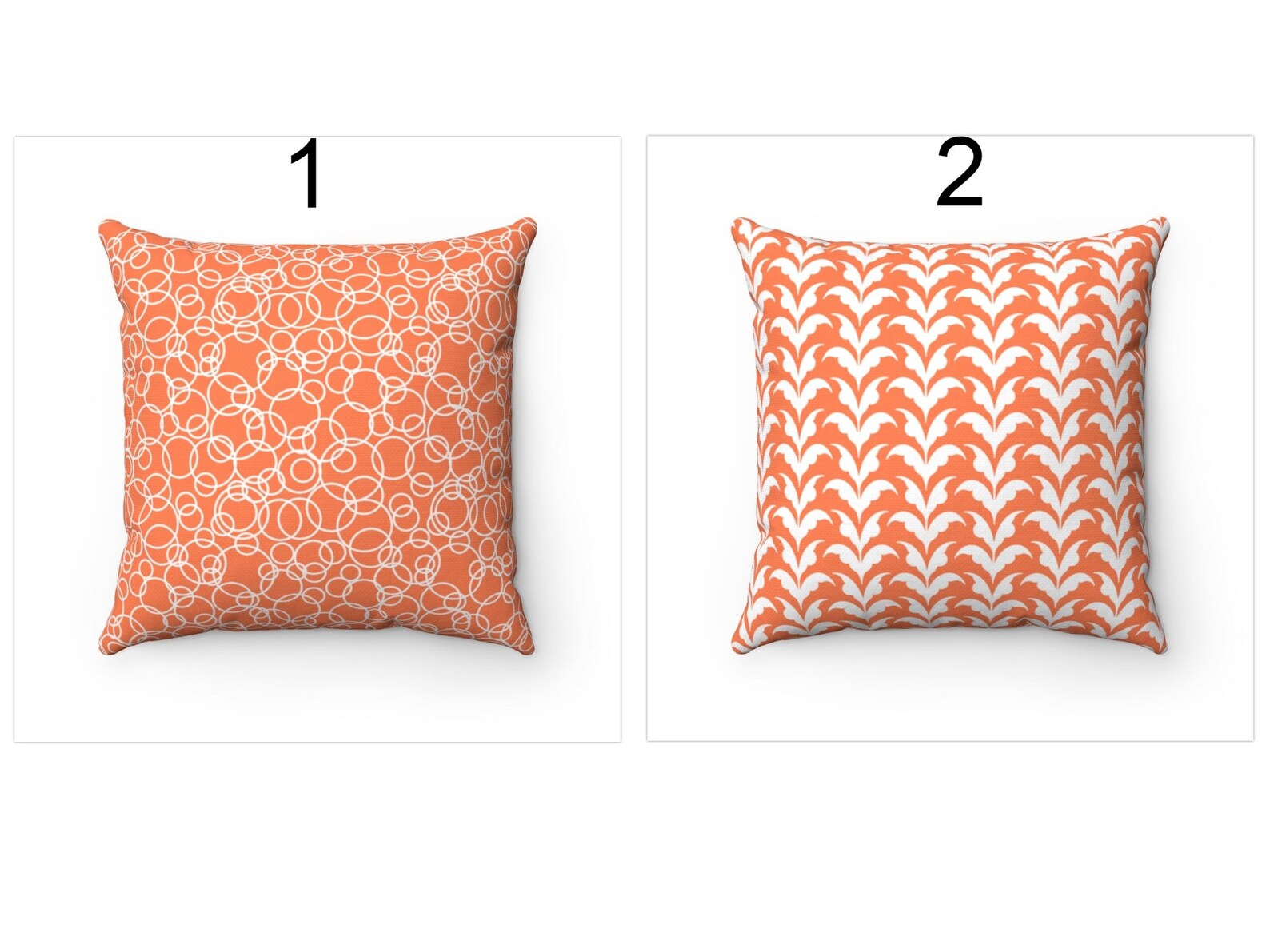 Coral Pillow Cover Coral Outdoor Pillow Coral Throw Pillow Etsy