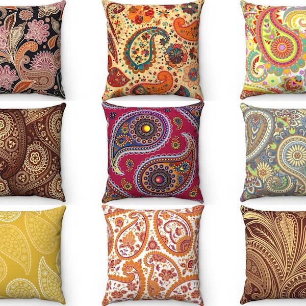Paisley Pillow Etsy