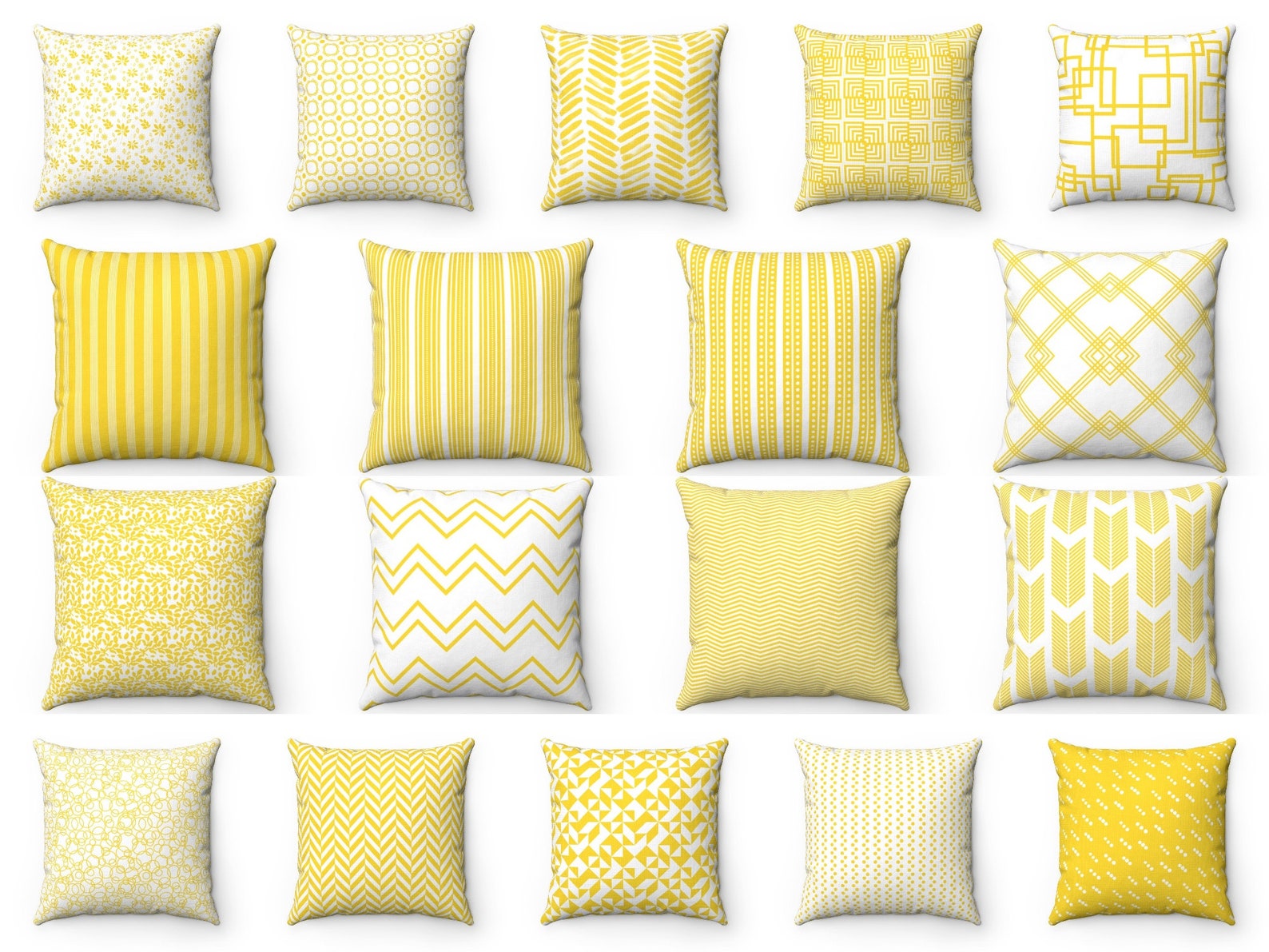 Yellow Outdoor Throw Pillow Cover 14x14 16x16 18x18 Lumbar Etsy