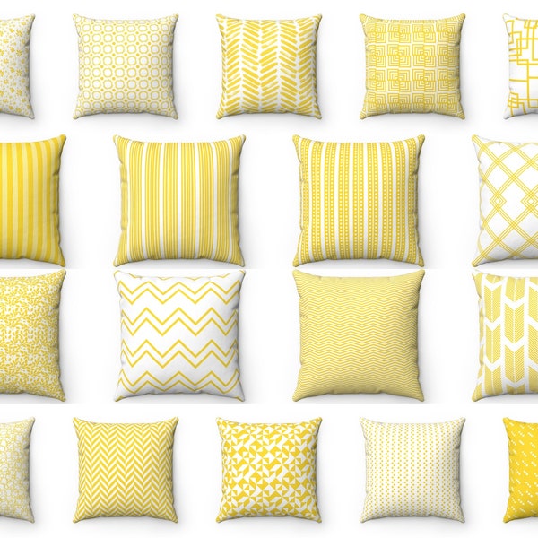 Yellow Lumbar Pillow Etsy
