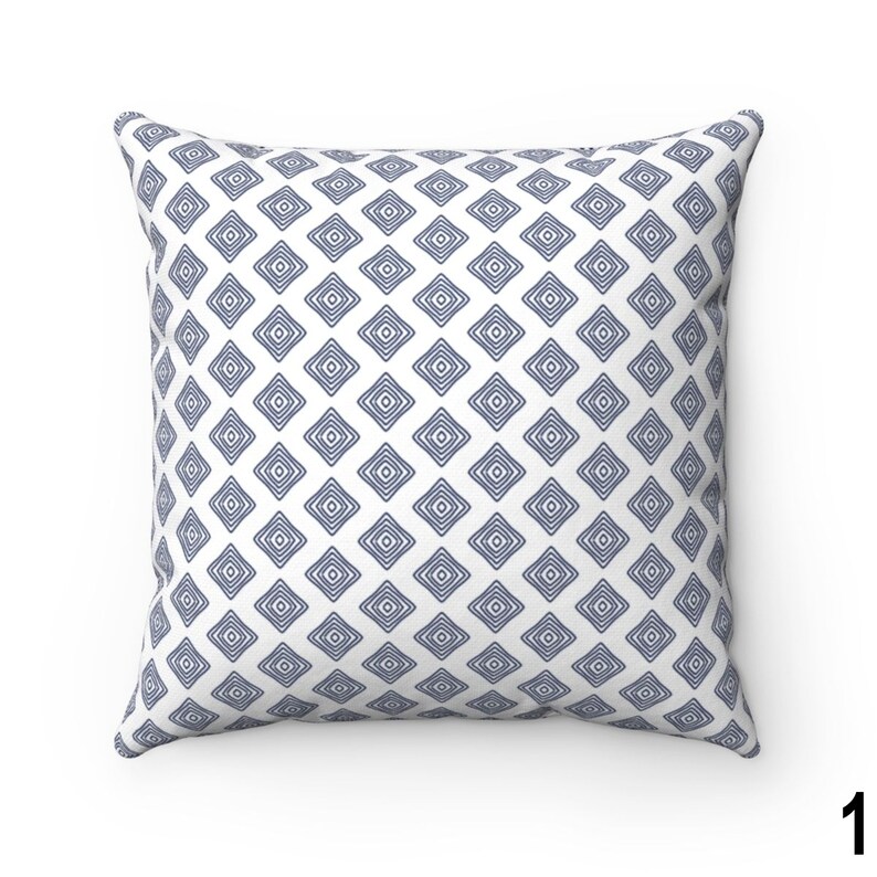 Navy Blue Throw Pillow Case Cover Outdoor Indoor Bedroom Etsy