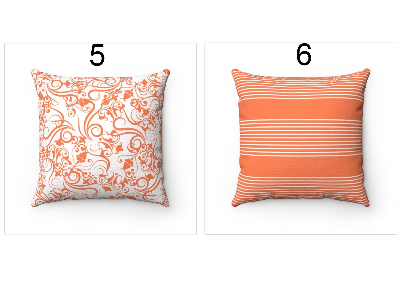 Coral Pillow Cover Coral Outdoor Pillow Coral Throw Pillow Etsy