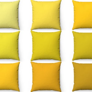 Solid Yellow Pillow, Yellow Throw Pillow Cover, Indoor Outdoor Cushion Case, Yellow Lumbar Pillow, Accent Pillow Couch, 26x26 Euro Sham