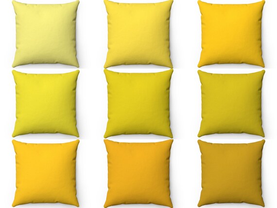 Solid Yellow Pillow, Yellow Throw Pillow Cover, Indoor Outdoor Cushion Case, Yellow Lumbar Pillow, Accent Pillow Couch, 26x26 Euro Sham