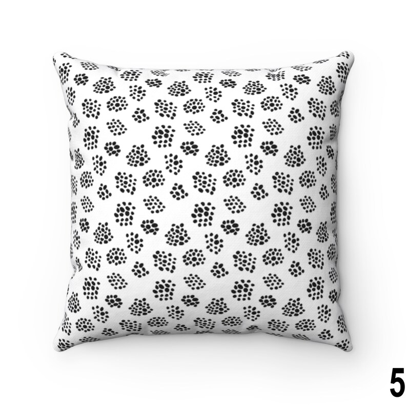 Black White Animal Print Throw Pillow Cover Dalmatian Pillow Etsy