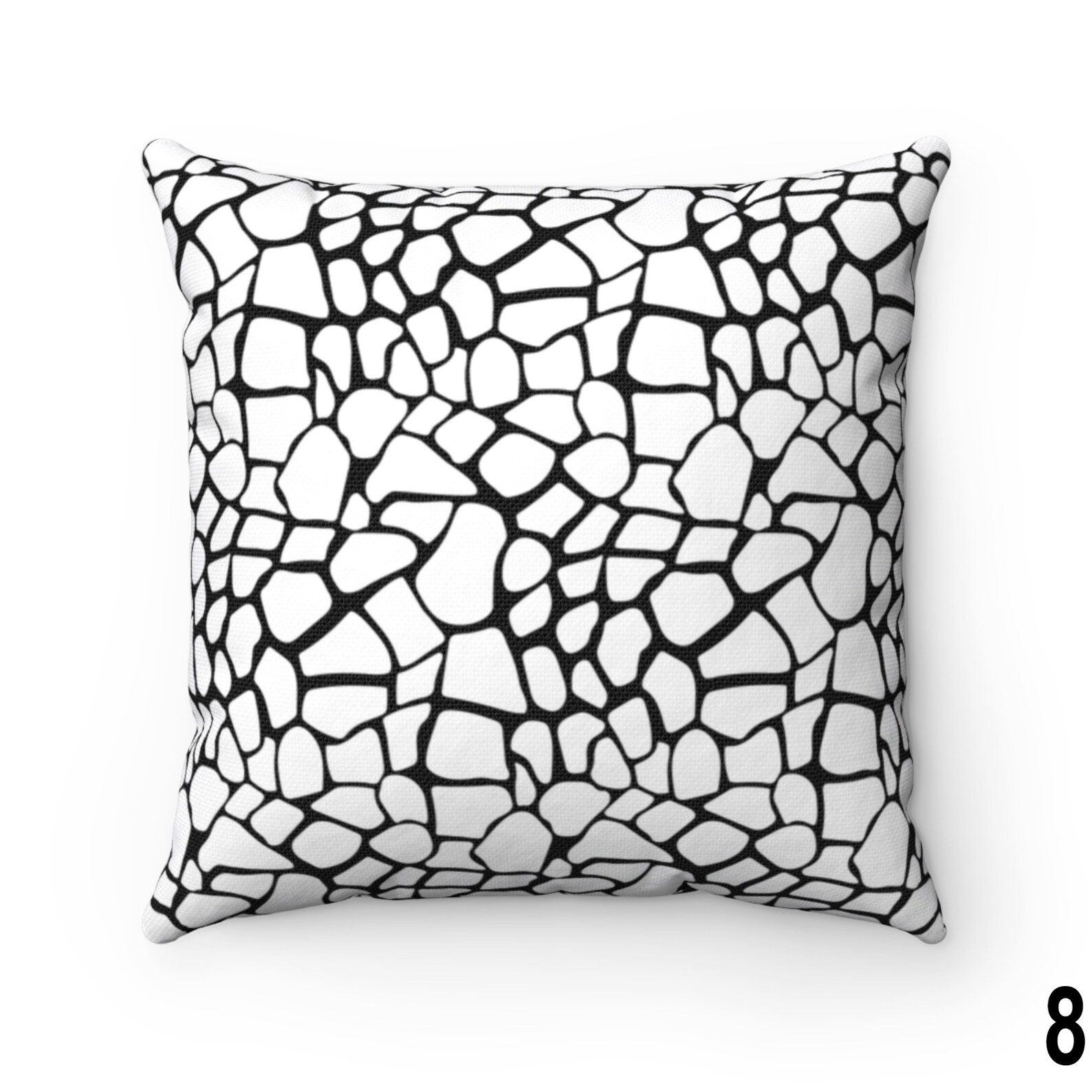 Black White Animal Print Throw Pillow Cover Dalmatian Pillow Etsy