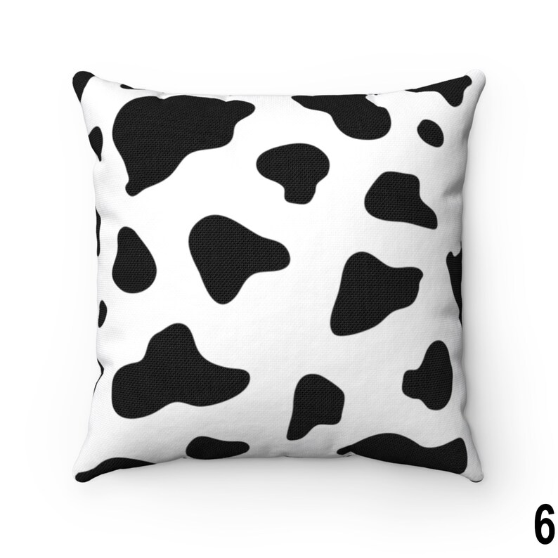 Black White Animal Print Throw Pillow Cover Dalmatian Pillow Etsy