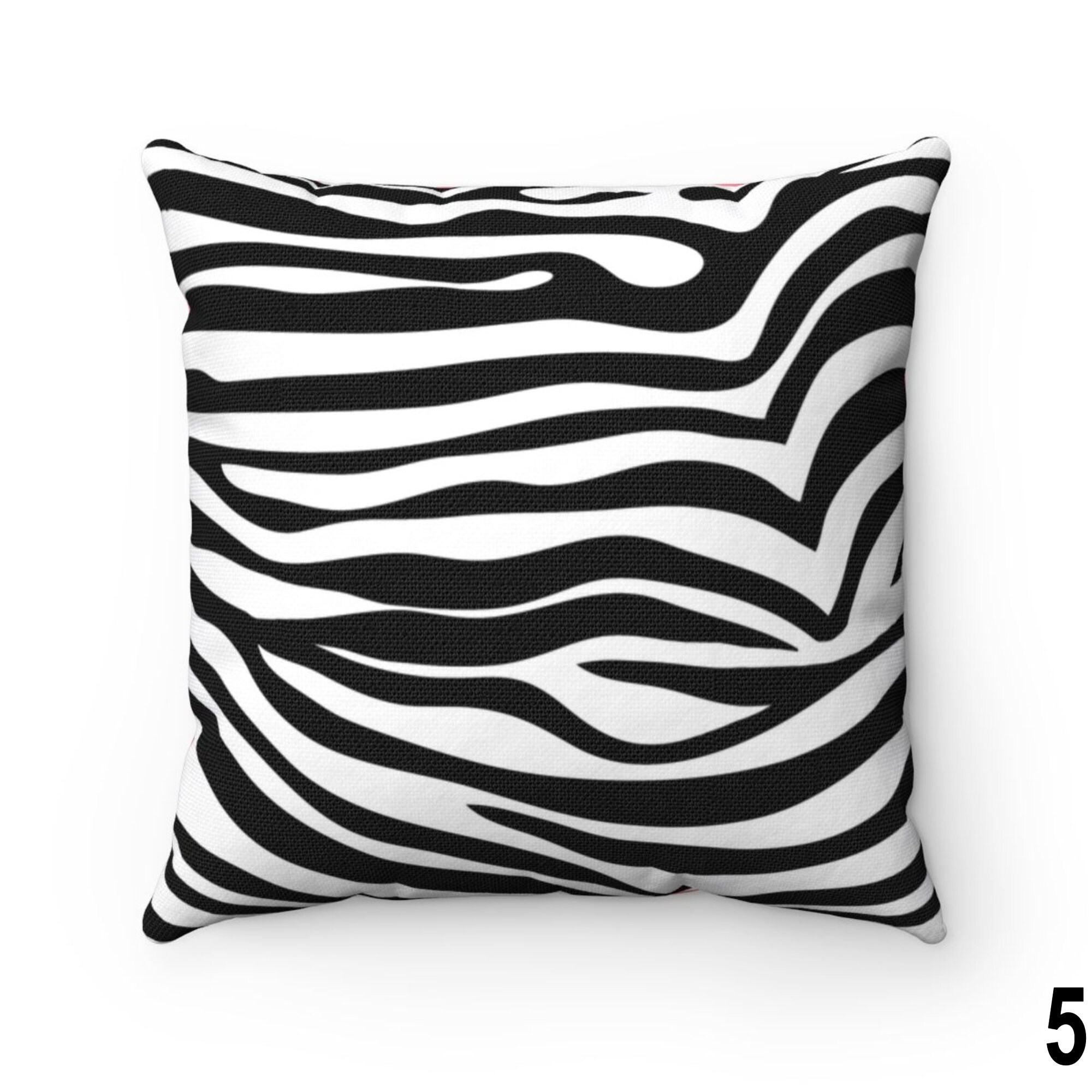 Zebra Throw Pillow Cover Safari Animal Print Outdoor 16x16 Etsy