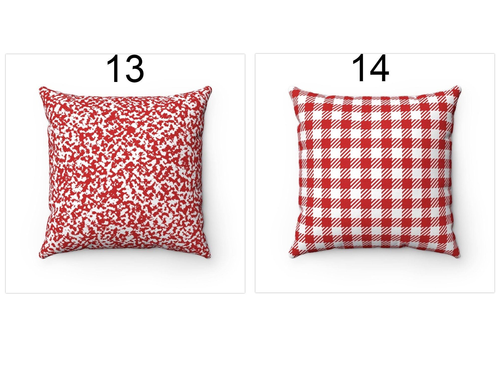 Red Outdoor Throw Pillow Cover Fall Farmhouse Cushion Case Etsy