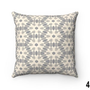 Blue and Beige Outdoor Throw Pillow Cover, 16x16 18x18 20x20 22x22 Boho ...