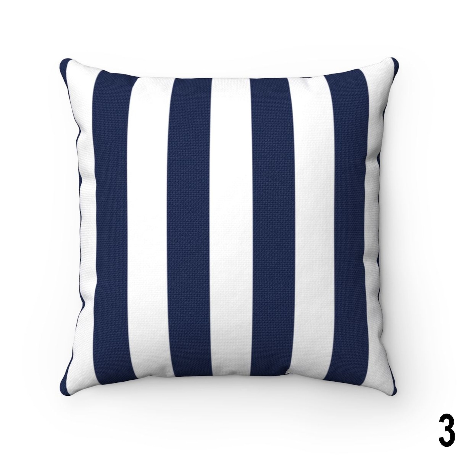 Navy Blue Stripe Throw Pillow Cover Fall Outdoor Pillow Navy | Etsy