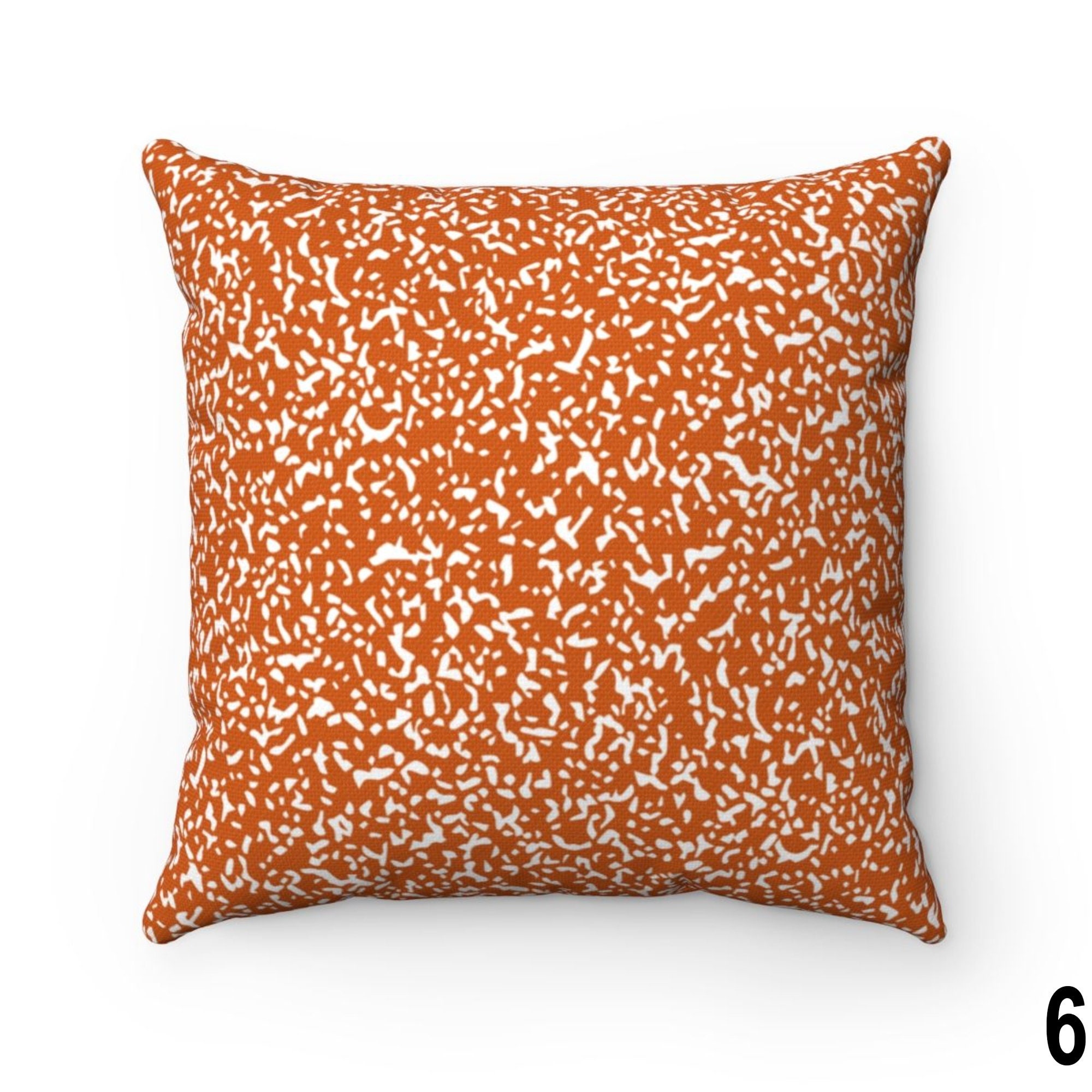 Burnt Orange Throw Pillow Cover Farmhouse Indoor Outdoor Etsy