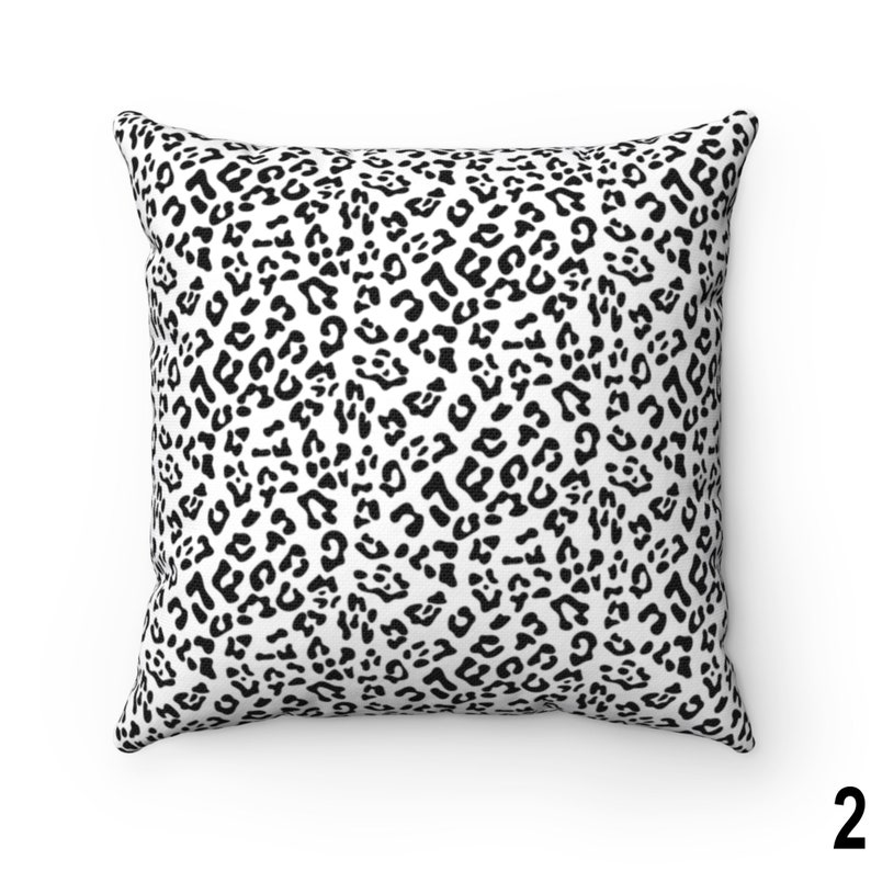 Black White Animal Print Throw Pillow Cover Dalmatian Pillow Etsy