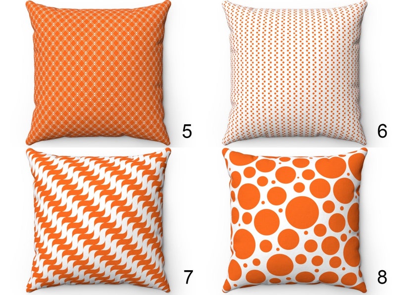 Outdoor Orange Fall Throw Pillow Cover Autumn Halloween Etsy