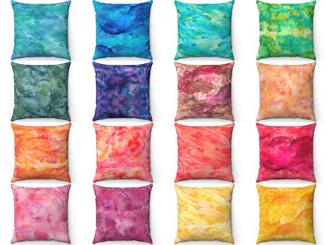 Abstract Pillow Cover Watercolor Outdoor Indoor Throw Pillow - Etsy
