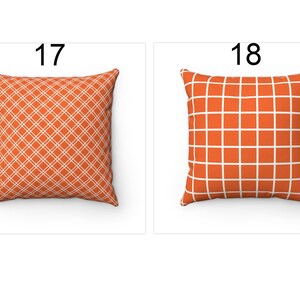 Orange Plaid Fall Decor Outdoor Throw Pillow Cover 18x18 20x20 22x22, Halloween Pillow, Buffalo Check Cushion Case, 26x26 Euro Pillow Sham Bild 10