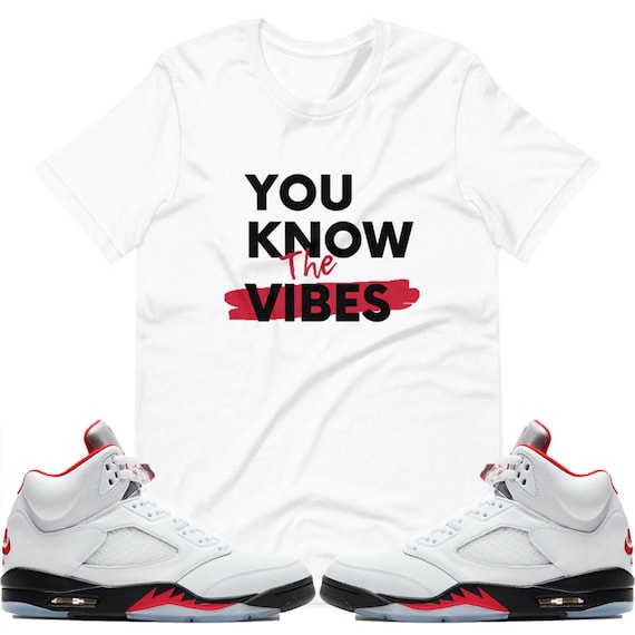 jordan retro 5 fire red shirt