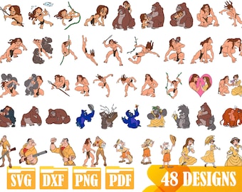Fácil de usar 48 diseños de alta calidad (SVG en capas, DXF, PNG, pdf)
