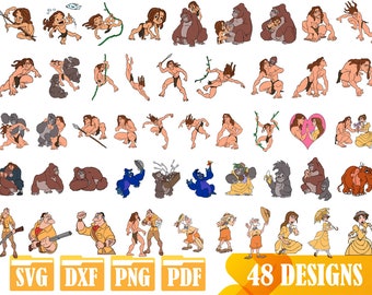 Easy to use 48 High quality designs (Layered SVG, DXF, PNG, pdf)