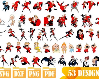 Fácil de usar 53 diseños de alta calidad (SVG en capas, DXF, PNG, PDF)