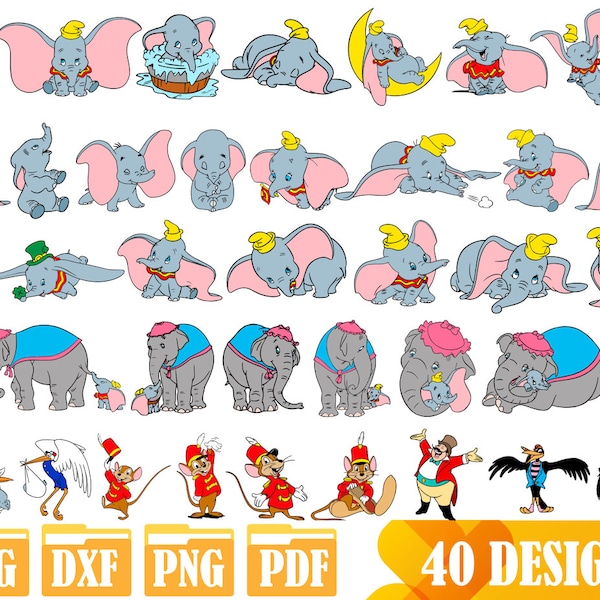 Facile à utiliser 40 conceptions de haute qualité (SVG en couches, DXF, PNG, pdf)