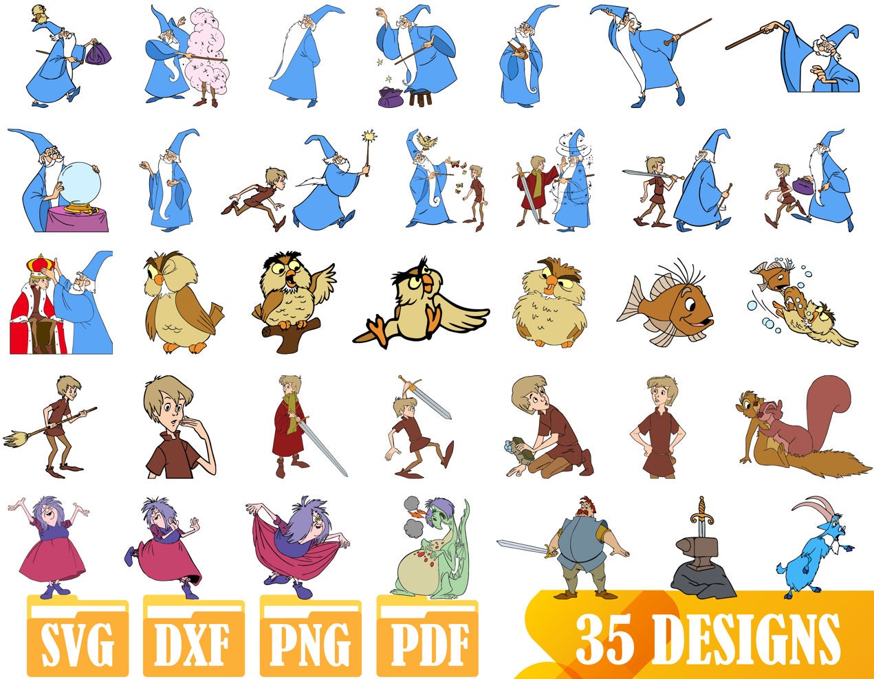 Easy to use 35 High quality designs (Layered SVG, DXF, PNG, pdf)