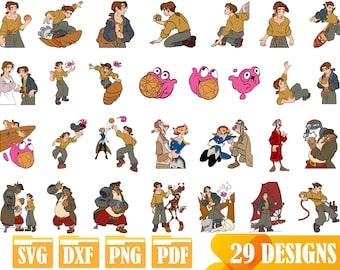Gebruiksvriendelijke 29 ontwerpen van hoge kwaliteit (gelaagde SVG, DXF, PNG, pdf)