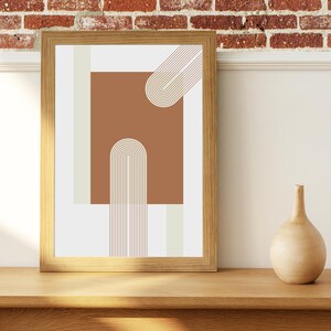 Terracotta wall art, Modern wall art, Burnt orange decor, Printable art, Downloadable prints, Modern wall decor, Boho Prints
