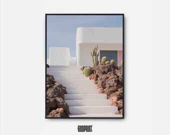 Downloadable Wall Print: Captivating Canarian Architecture Art for Home Decor