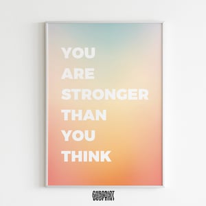 Inspirational Quote Positive Printable Digital Art, Motivational Wall Decor Print