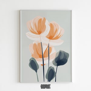 Floral Illustration Print - Modern and Minimalistic Home Decor