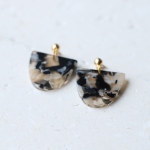 Tortoiseshell earrings / geometric gold / modern earrings / statement earrings / gold / Mother's Day / gifts for women for Mother's Day