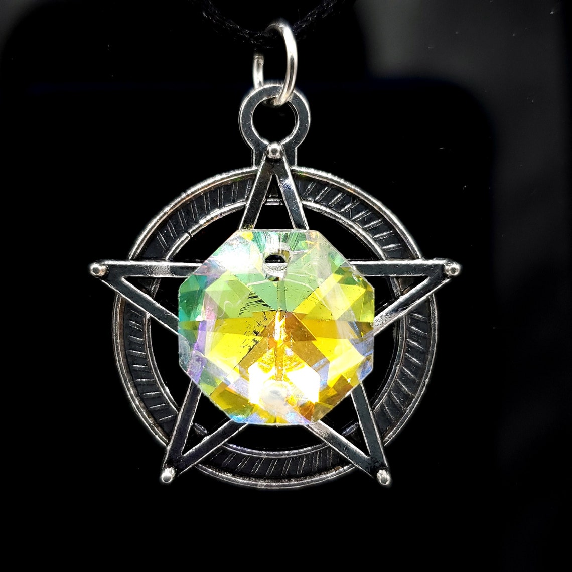 White Witch Pentacle Necklace/ Witch Jewelry/ Witchcraft/ Wiccan