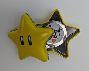 Aanpasbare Super Mario Star Favor-geschenkdoos