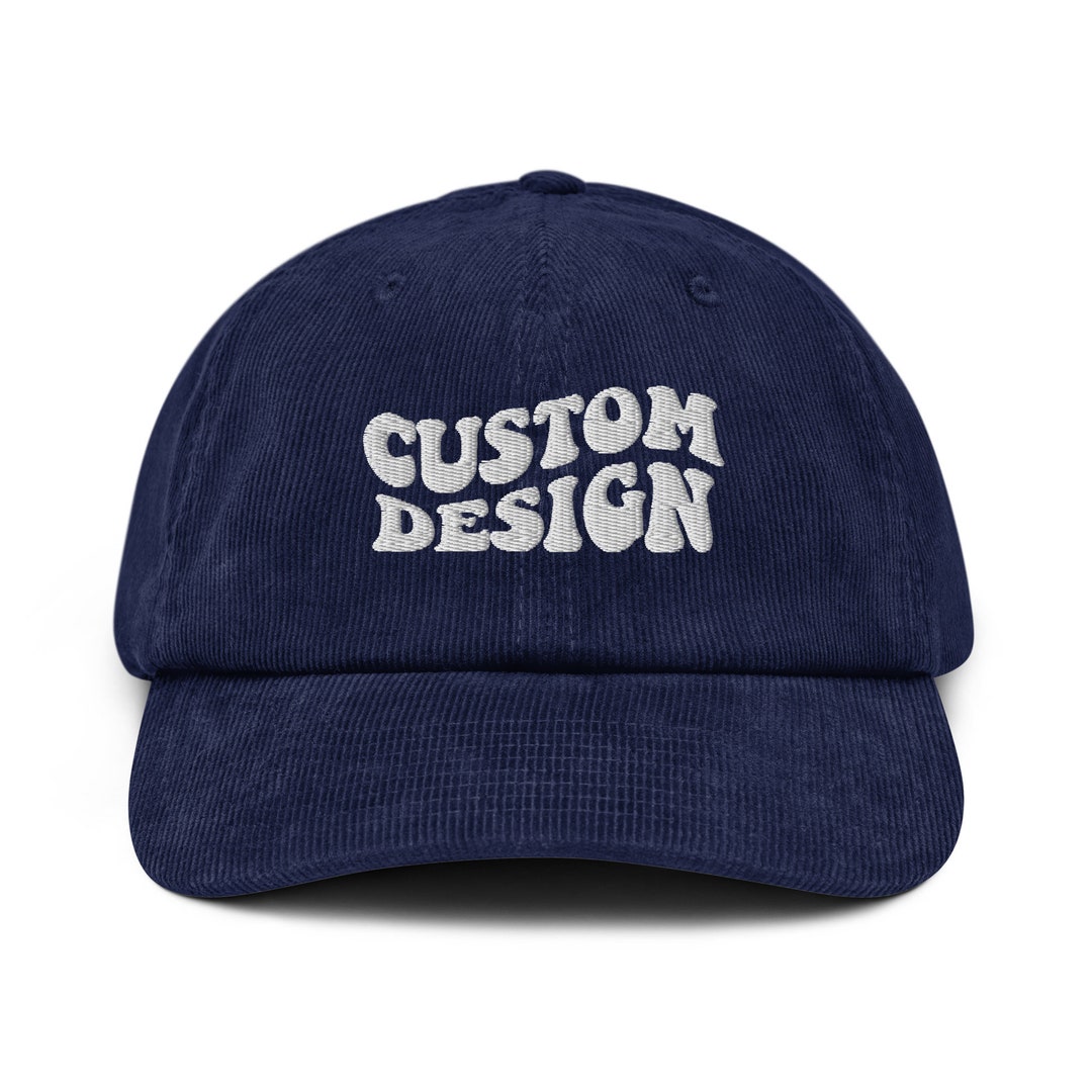 Personalized Cap, Custom Corduroy Hat, Custom Sign Hat, Embroidered Hat ...