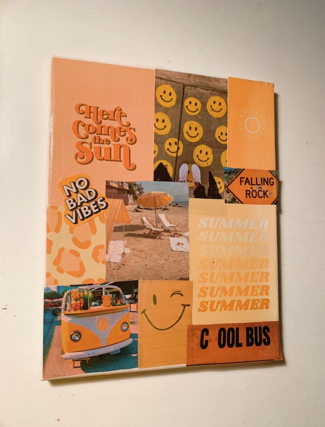 Trendy Mellow Yellow Canvas Collage - Etsy
