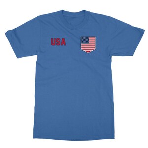 T-shirt classique américain pour adulte, produits dérivés de la Coupe du monde de football, kit de l'équipe de fans américains image 6