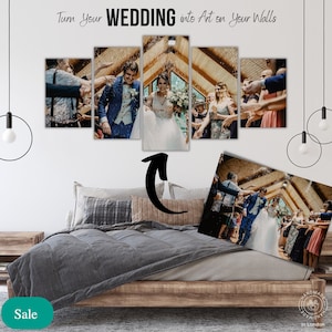 Personalised 5 Panel Canvas Prints, Create Your Own Customised Multi-Panel Wall Art with Custom Photos, Handmade in London,  Wall Panel