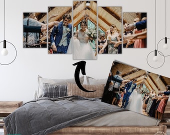 Decorazione da parete con cornice per foto, cartello con albero, cartello da parete con foto, parete con foto di famiglia - Italia