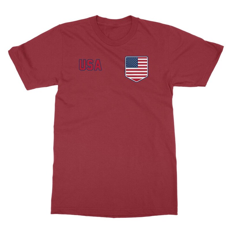 T-shirt classique américain pour adulte, produits dérivés de la Coupe du monde de football, kit de l'équipe de fans américains Cardinal Red