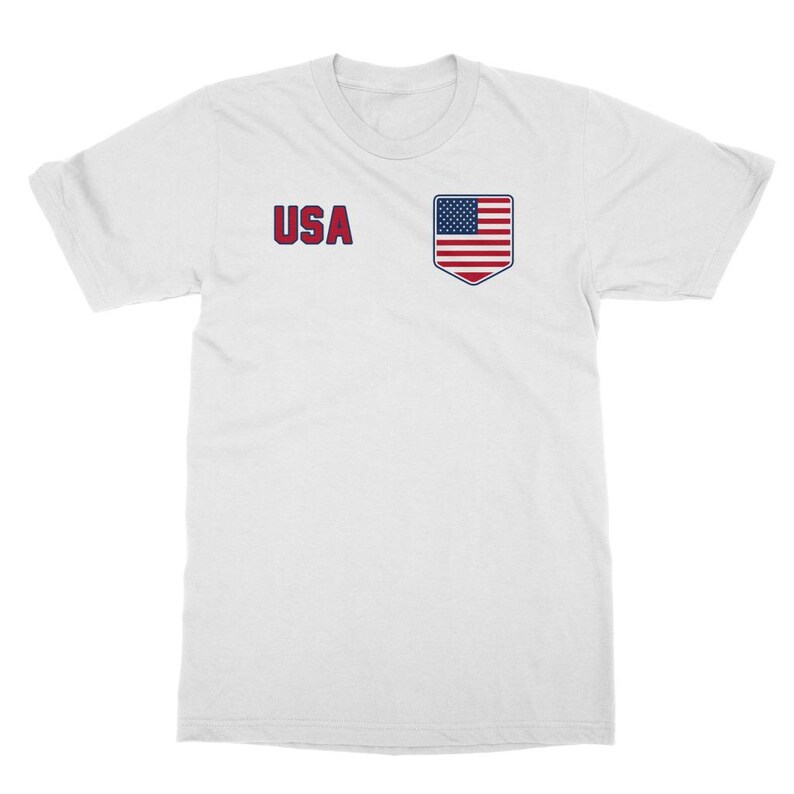 T-shirt classique américain pour adulte, produits dérivés de la Coupe du monde de football, kit de l'équipe de fans américains image 12