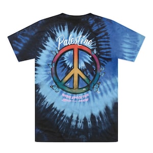 Peace sign tie dye t shirt Unisex Palestine support Gaza protest wear Tie-Dye T-Shirt Make space for love tee shirt Charity support gaza