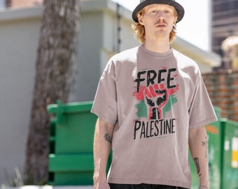 パレスチナホワイトのヘビーオーバーサイズTシャツを無料でプレゼント