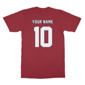 T-shirt classique américain pour adulte, produits dérivés de la Coupe du monde de football, kit de l'équipe de fans américains image 11